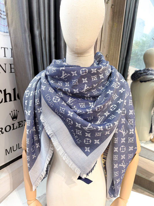 Khăn LV Denim Xanh New