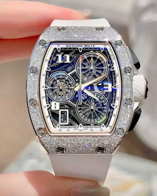 Đồng Hồ Richard Mille RM72-01 White Gold Lifestyle Flyback Chronograph Snow-set