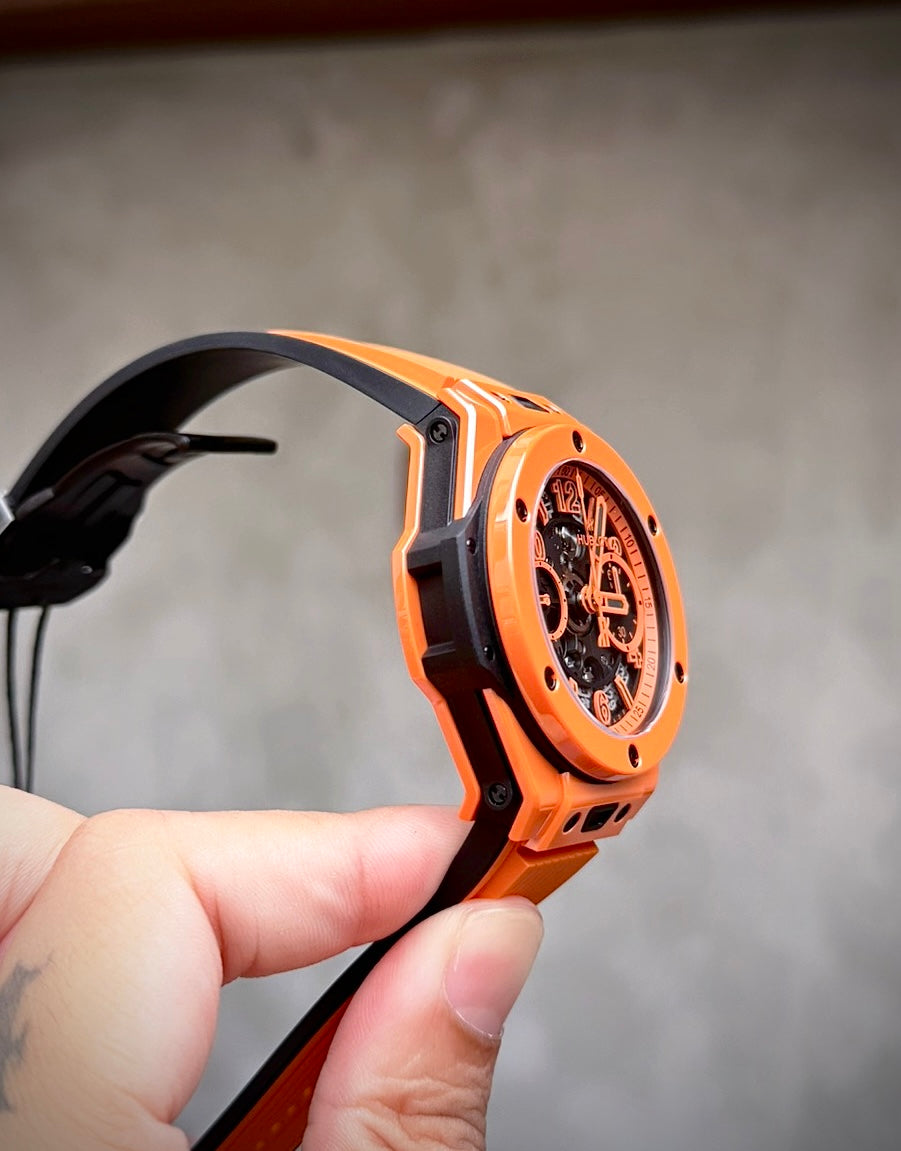 Đồng Hồ Hublot Bigbang Unico Ceramic Orange size 42mm Limited 250pcs