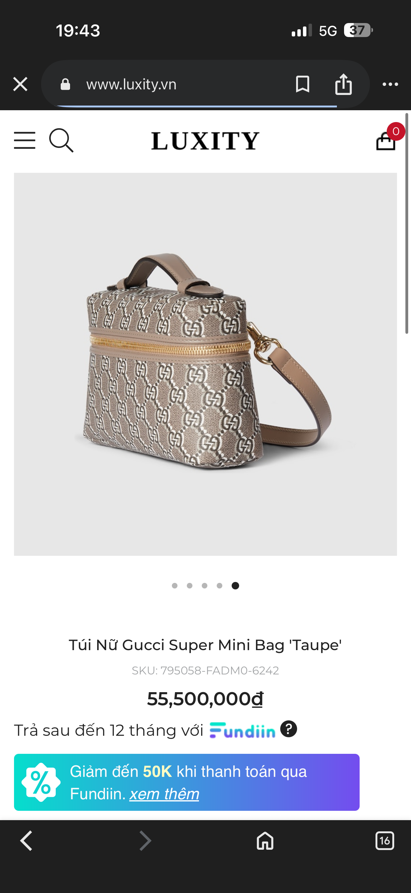 A A Gucci Vanity GG New