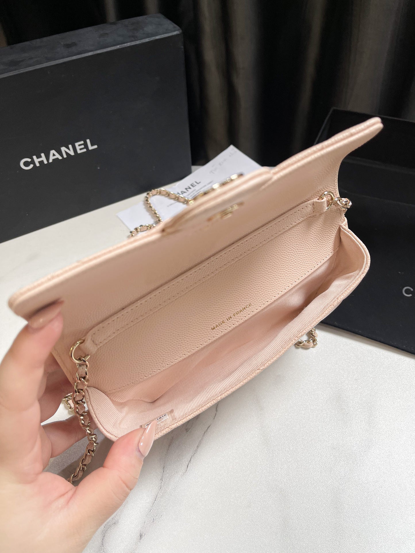 Chanel Crossbody Bag Caviar Begie