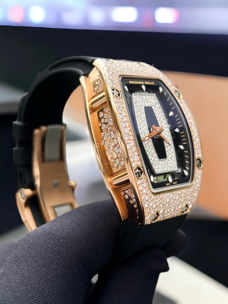 Đồng Hồ Richard Mille 07-01 Rose Gold Snow Diamonds