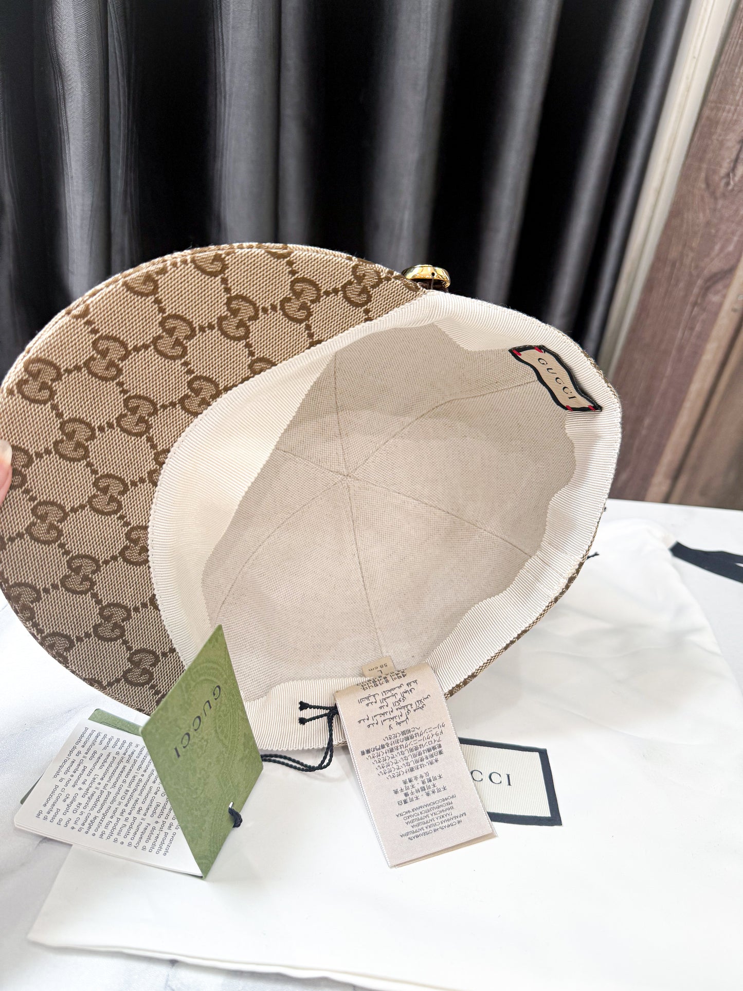 Mũ Lưỡi Trai Gucci Nơ Size L New