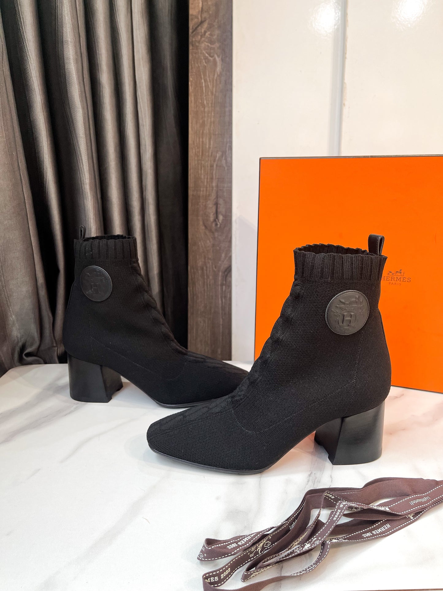 Boot Hermes Đen Size 35.5