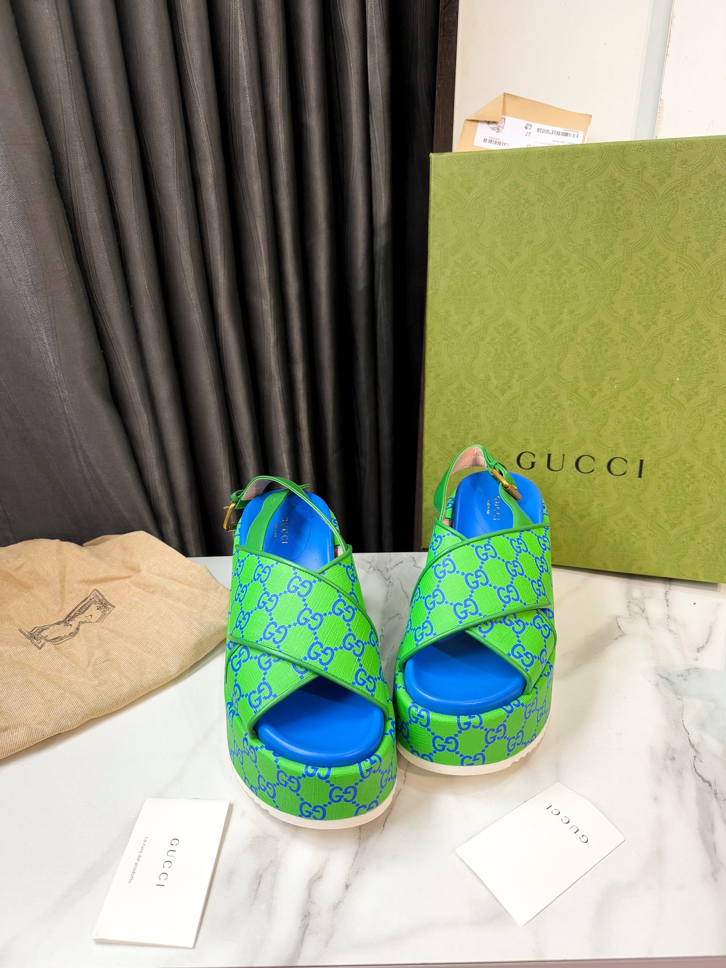 Xuồng Gucci Xanh New Size 37