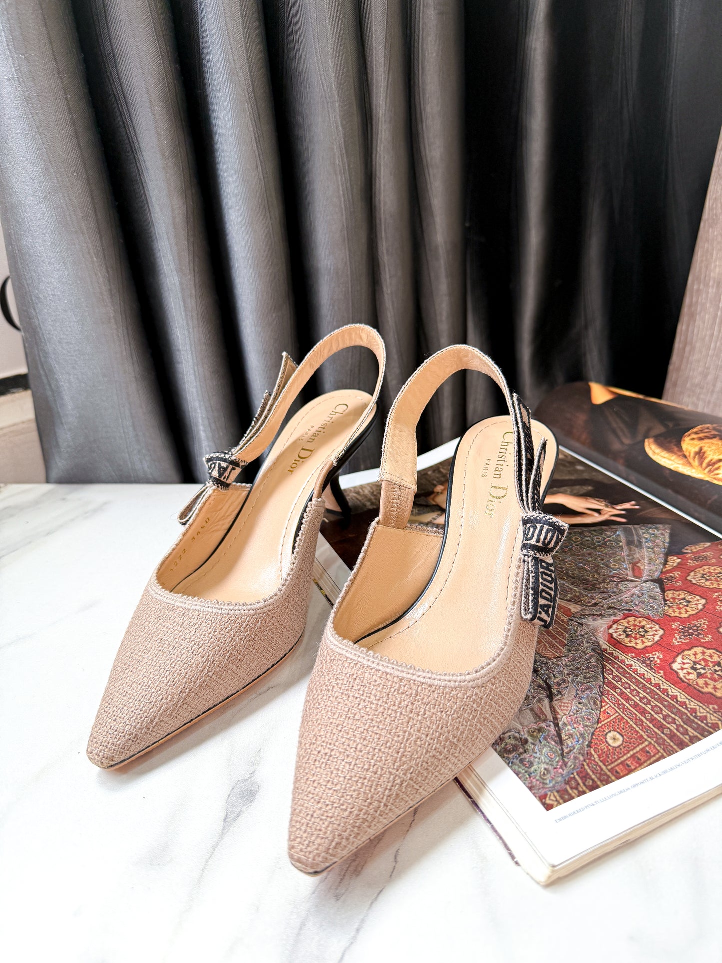 Slingback Dior Nude Trầm Size 36.5
