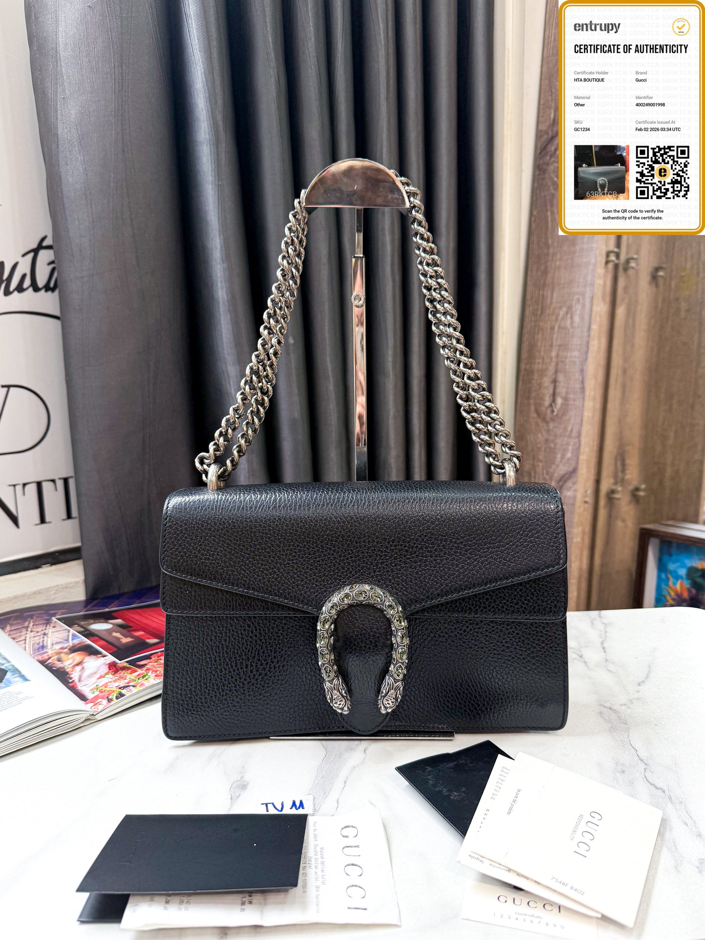 Gucci Dionysus Đen Size 28