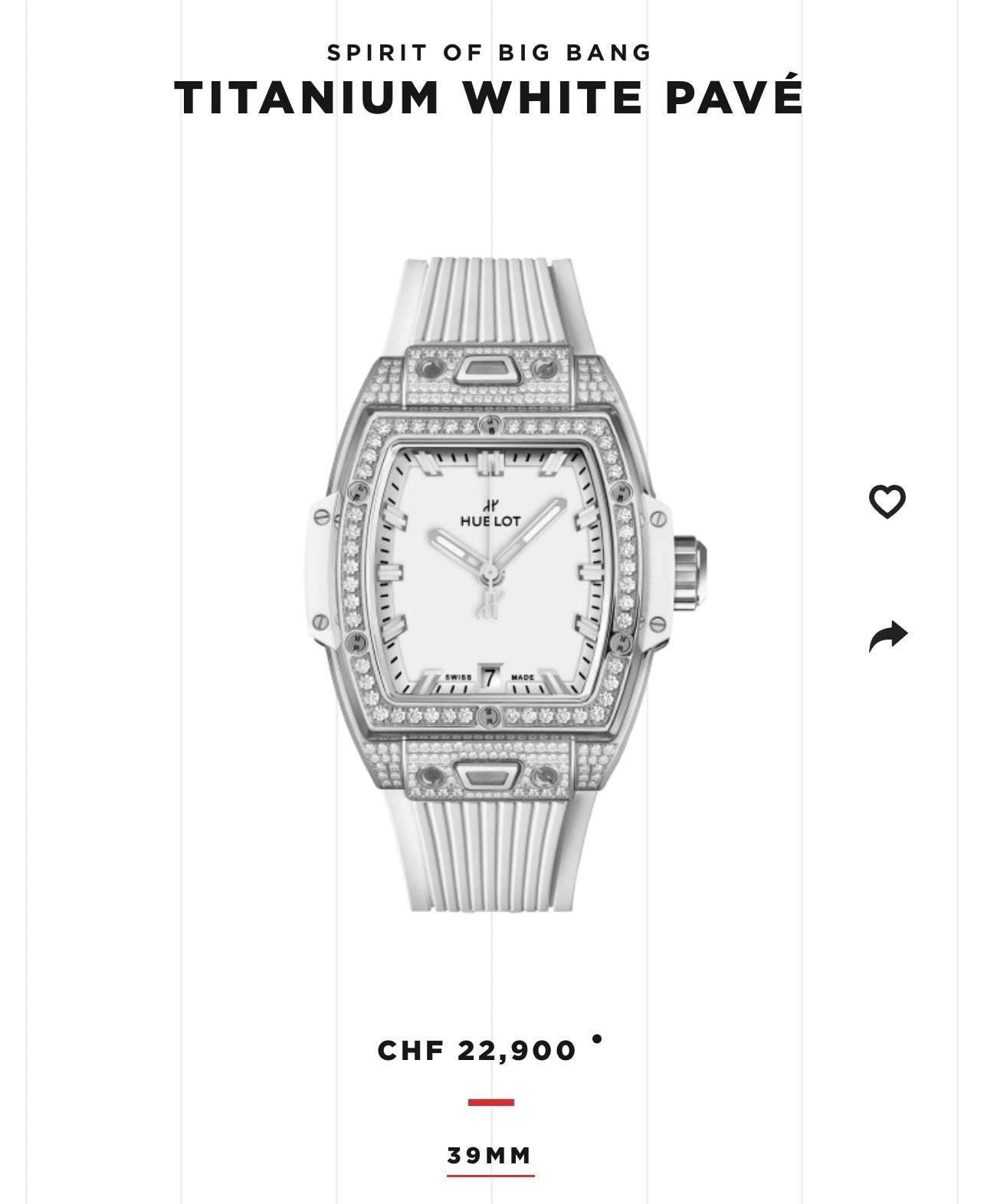 Đồng Hồ Hublot Spirit Of Bigbang Titanium White Pave 39mm