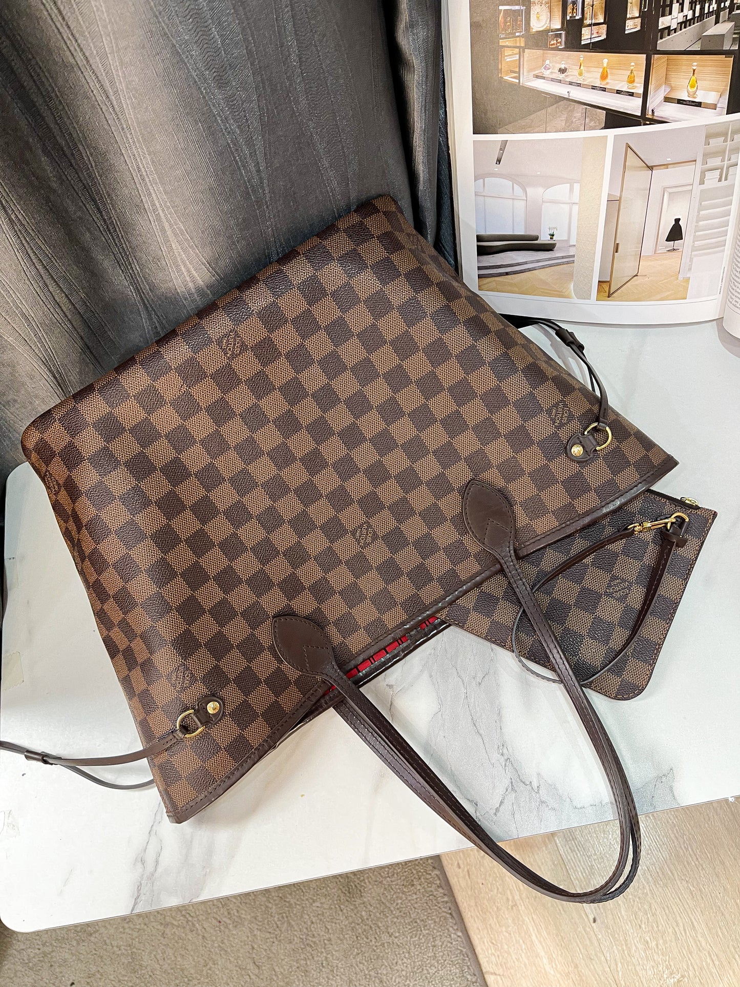 A Set LV Damier MM