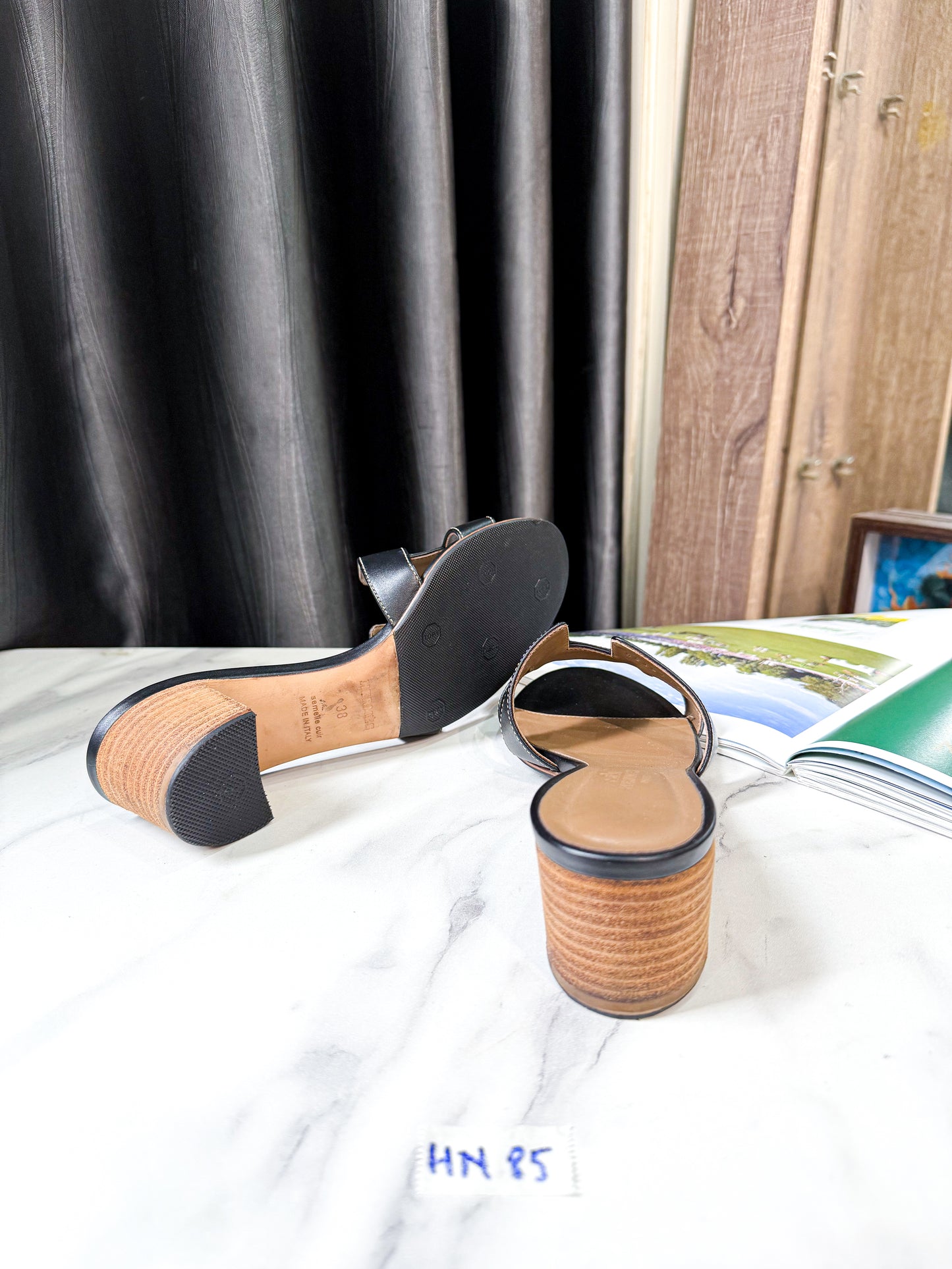 Guốc Hermes Đen Used HN85