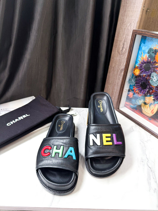 Dép Chanel Chữ Màu Size 38