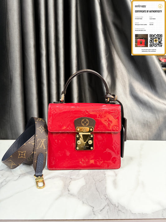 LV Vernis Đỏ Phối Mono