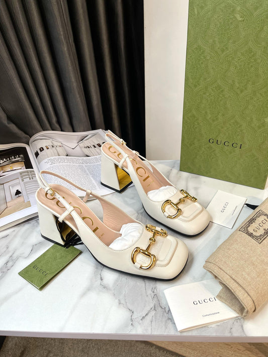 Slingback Gucci Trắng New Size 37