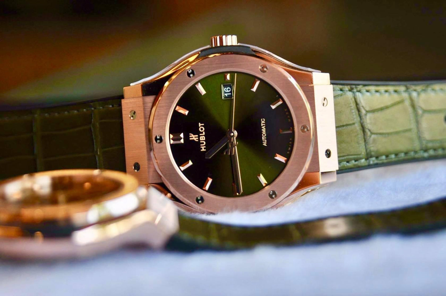 Đồng Hồ Hublot Classic Fusion 42mm King Gold Green