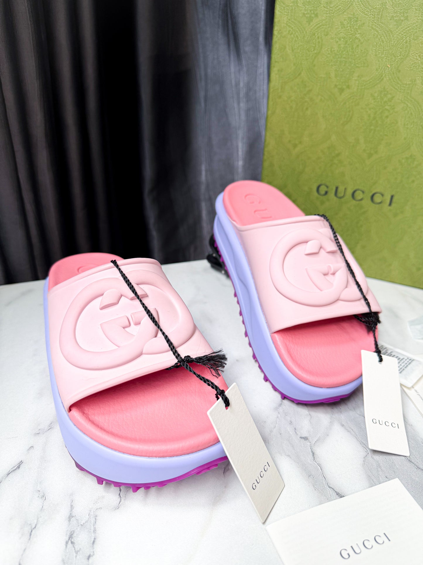 Dép Gucci Hồng Size 35