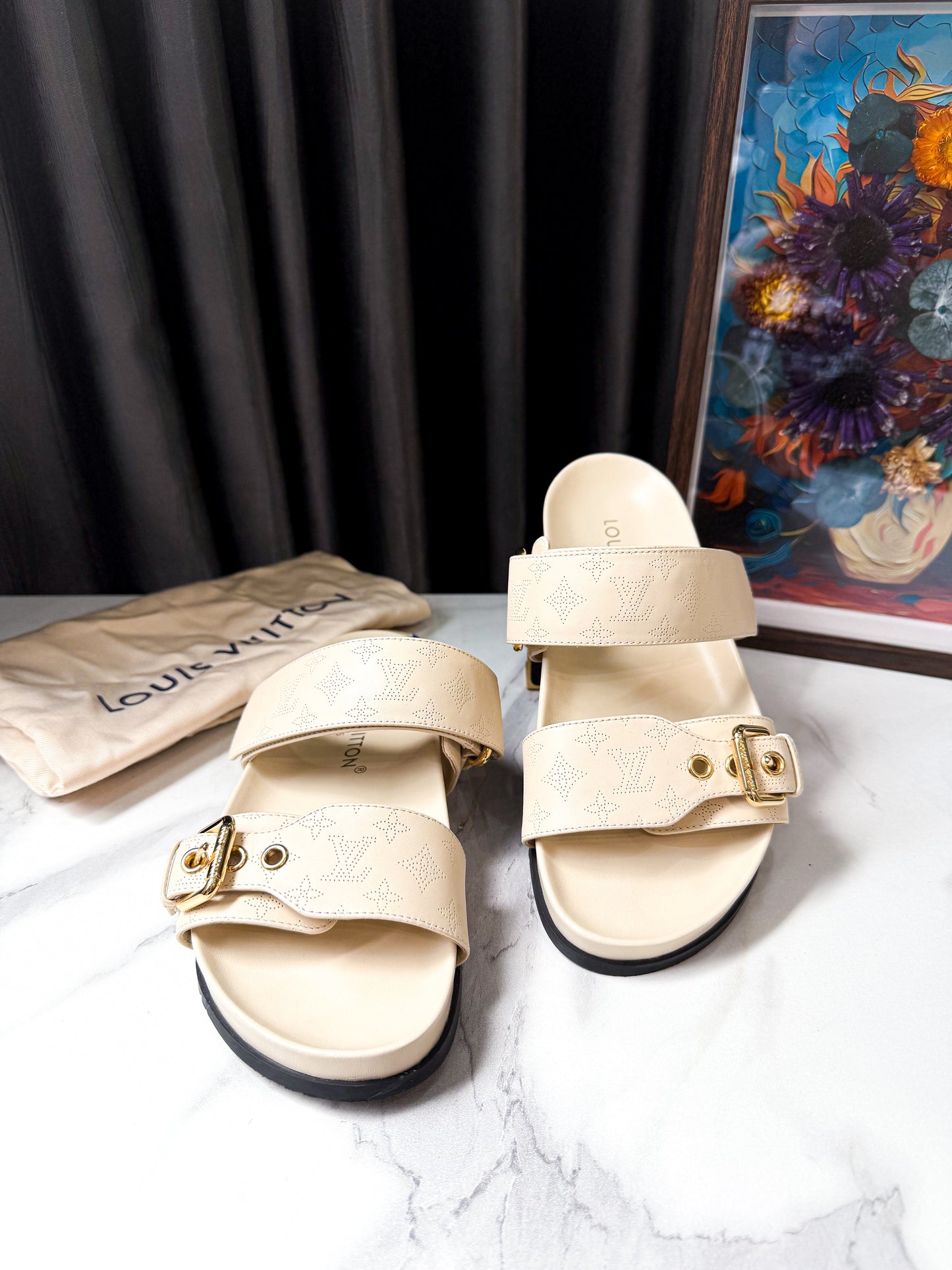 Dép LV Bom Dia Flat Size 36
