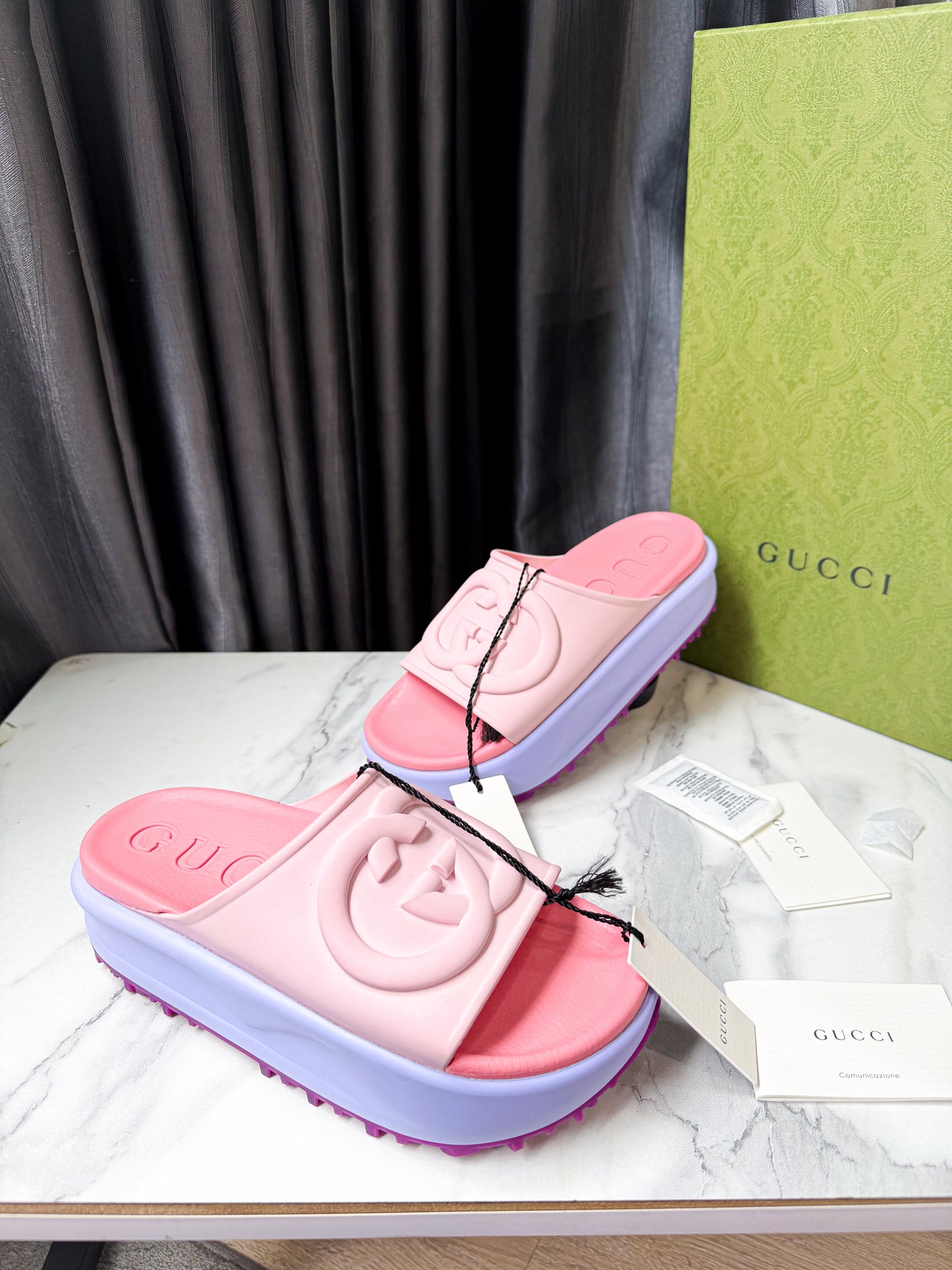 Dép Gucci Hồng Size 35