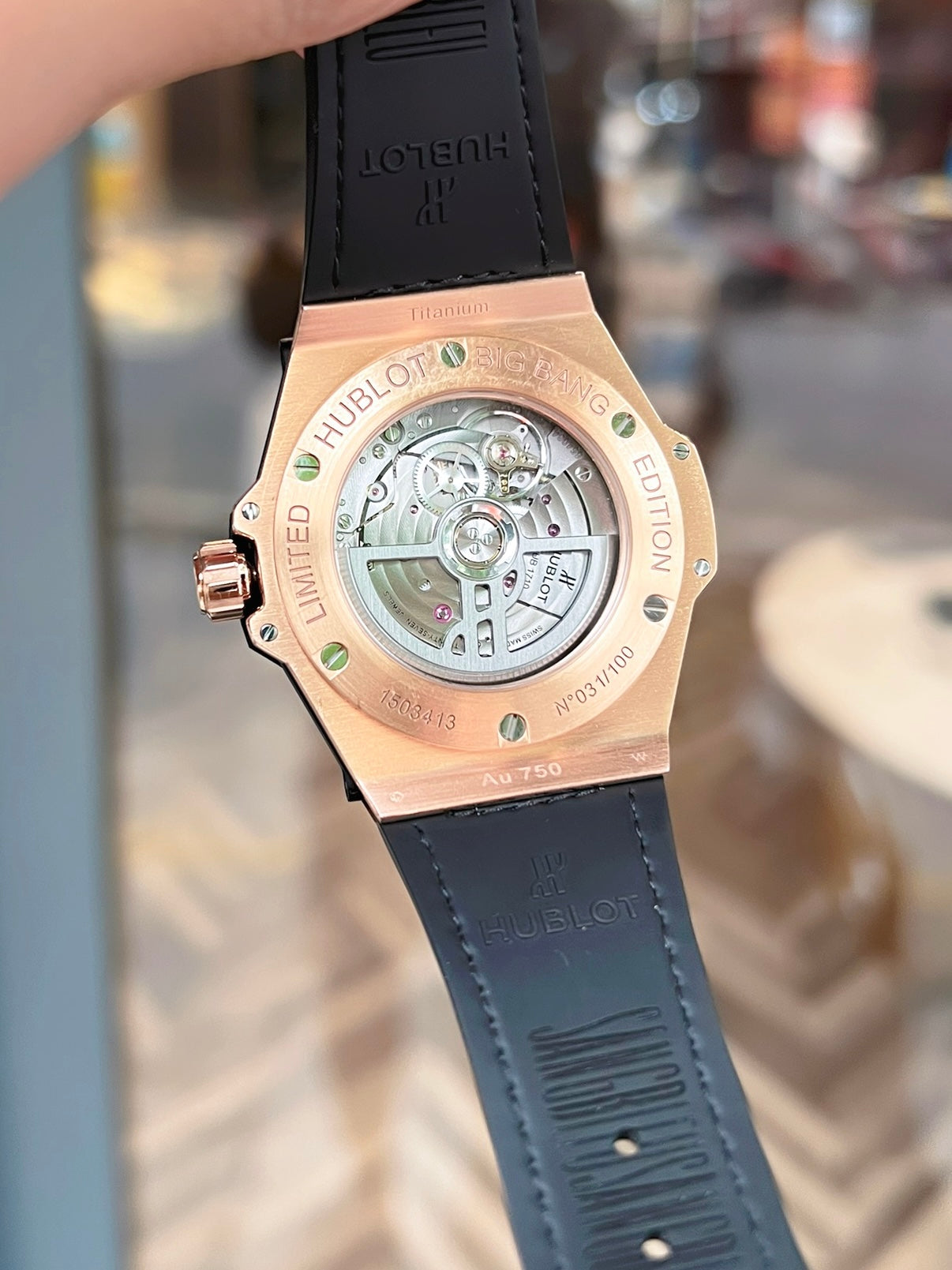 Đồng Hồ Hublot Sang Bleu King Gold White Limited 100pcs