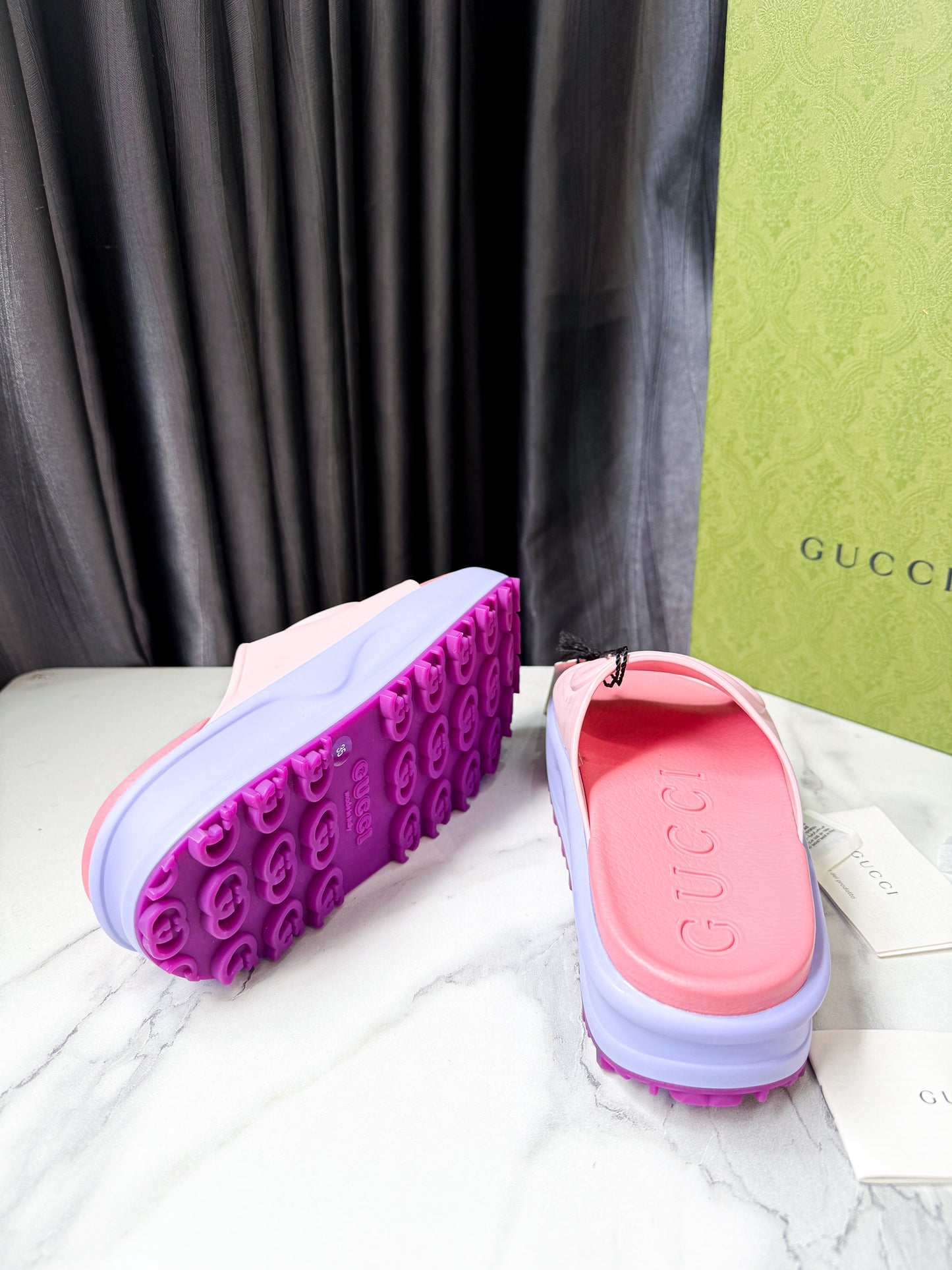 Dép Gucci Hồng Size 35