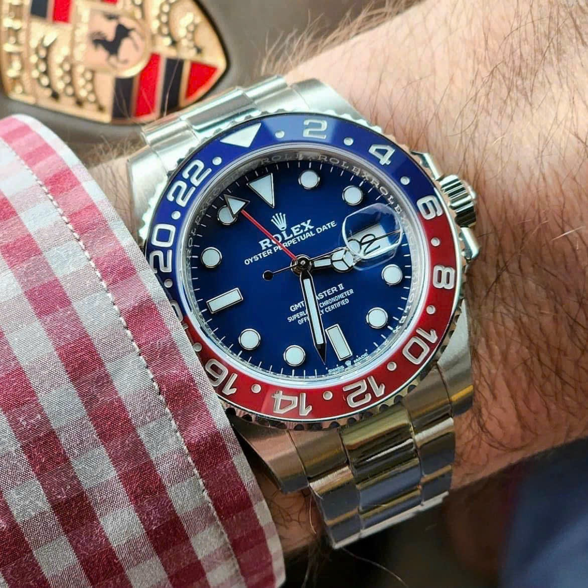 A Đồng Hồ Rolex GMT Master II White Gold Pepsi