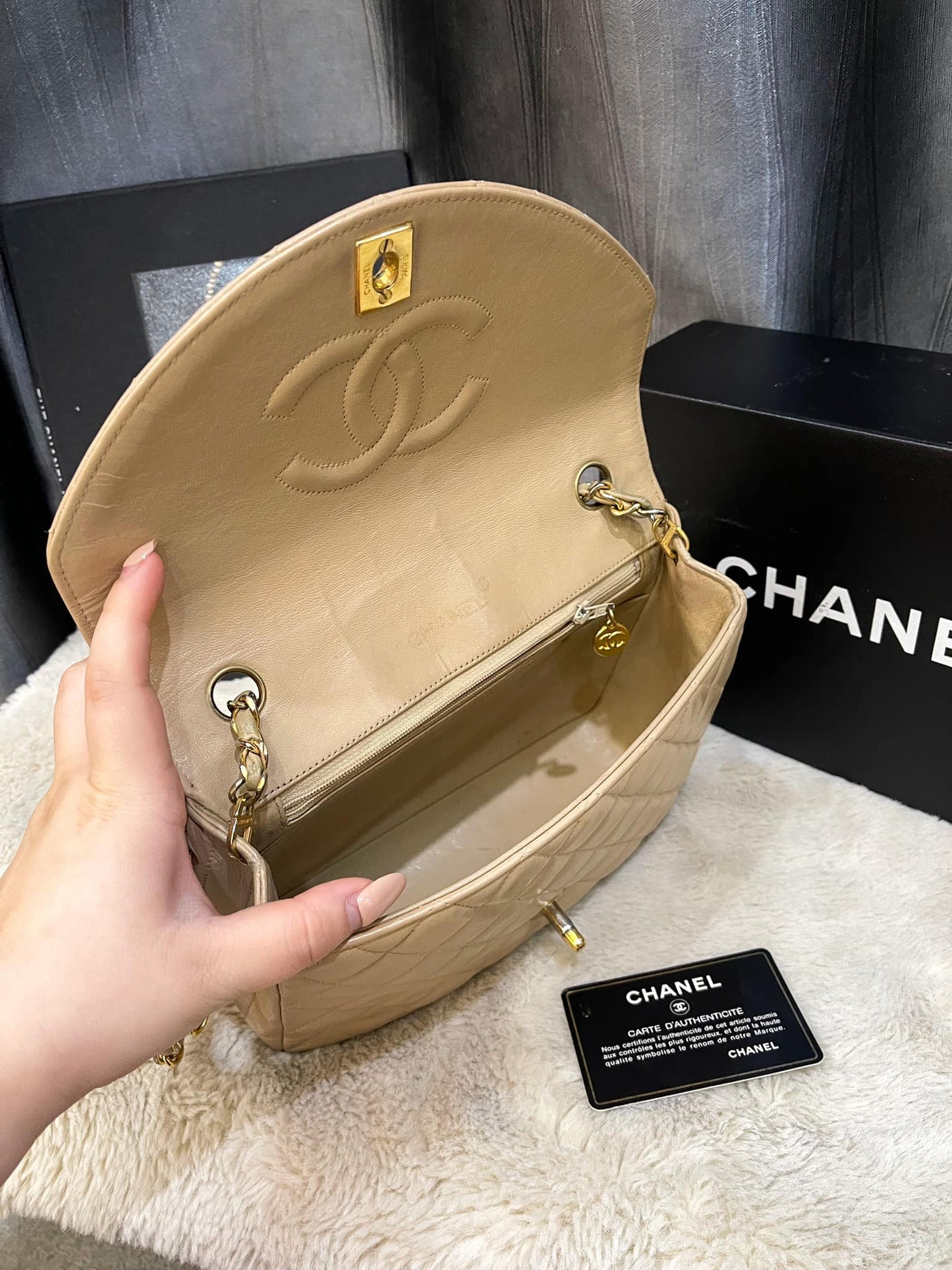 Chanel Half Moon Begie