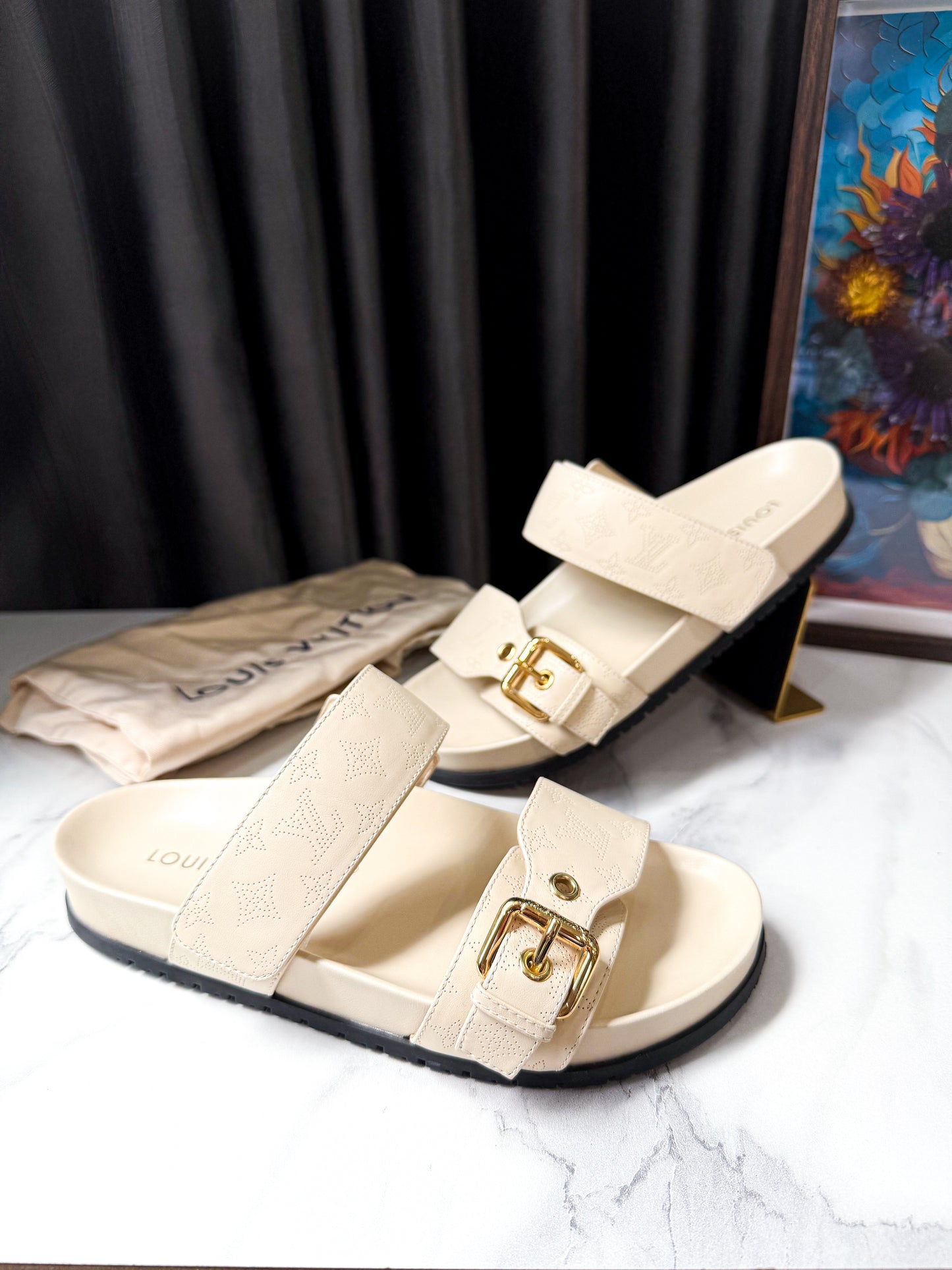 Dép LV Bom Dia Flat Size 36