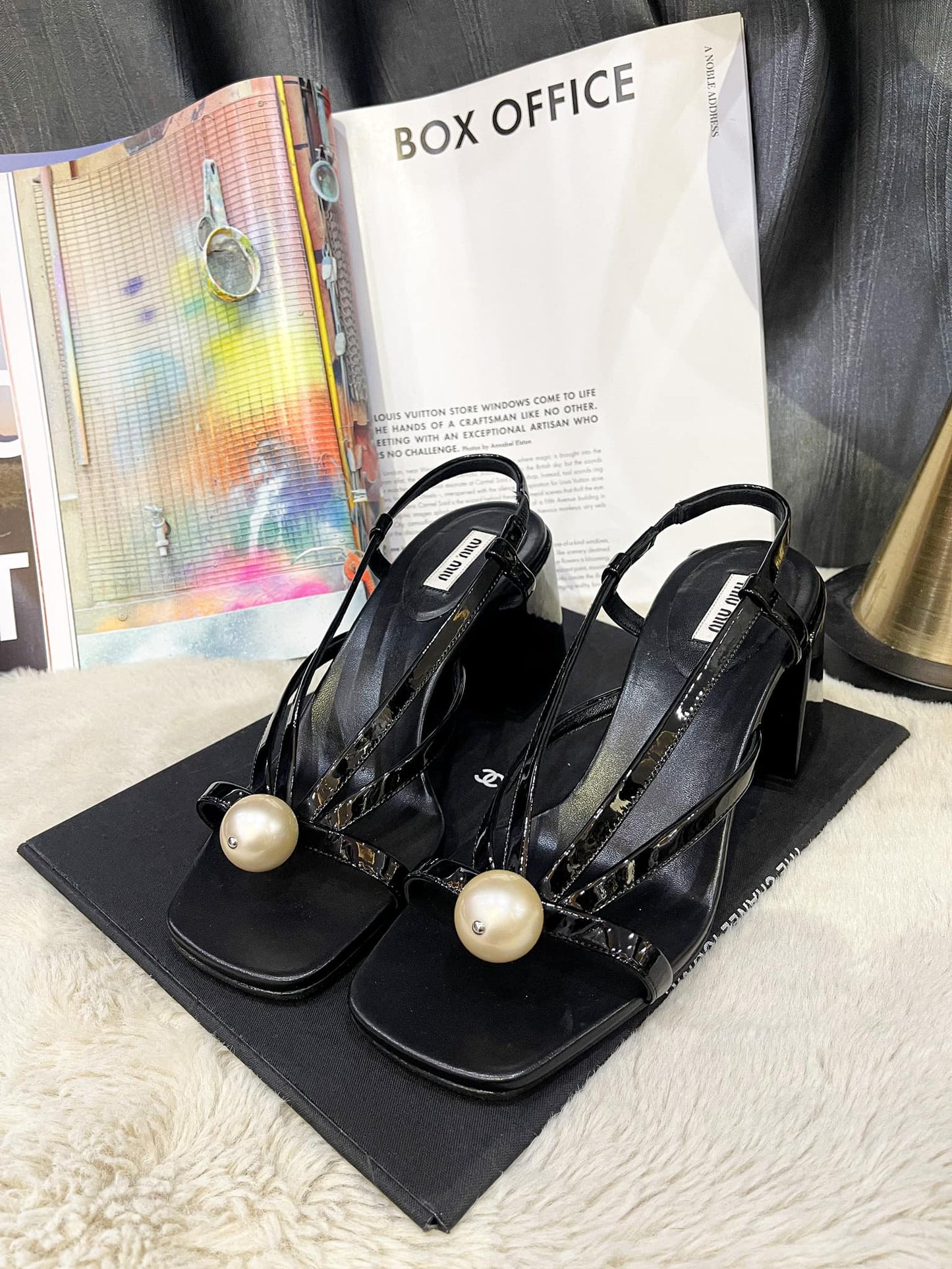 Sandal Miu Miu Đen