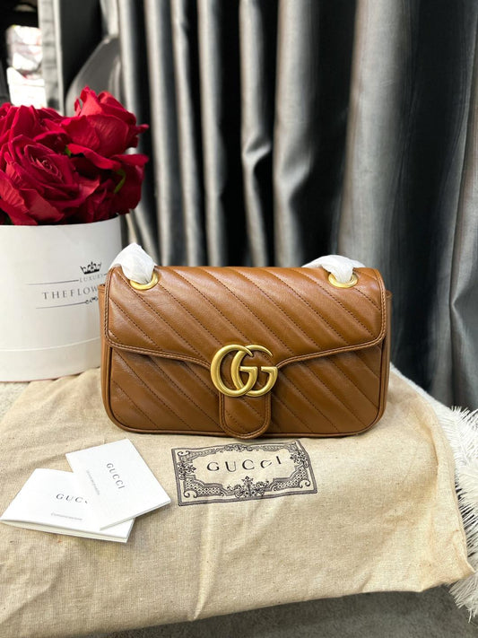 Gucci Marmont 26 Màu Nâu New