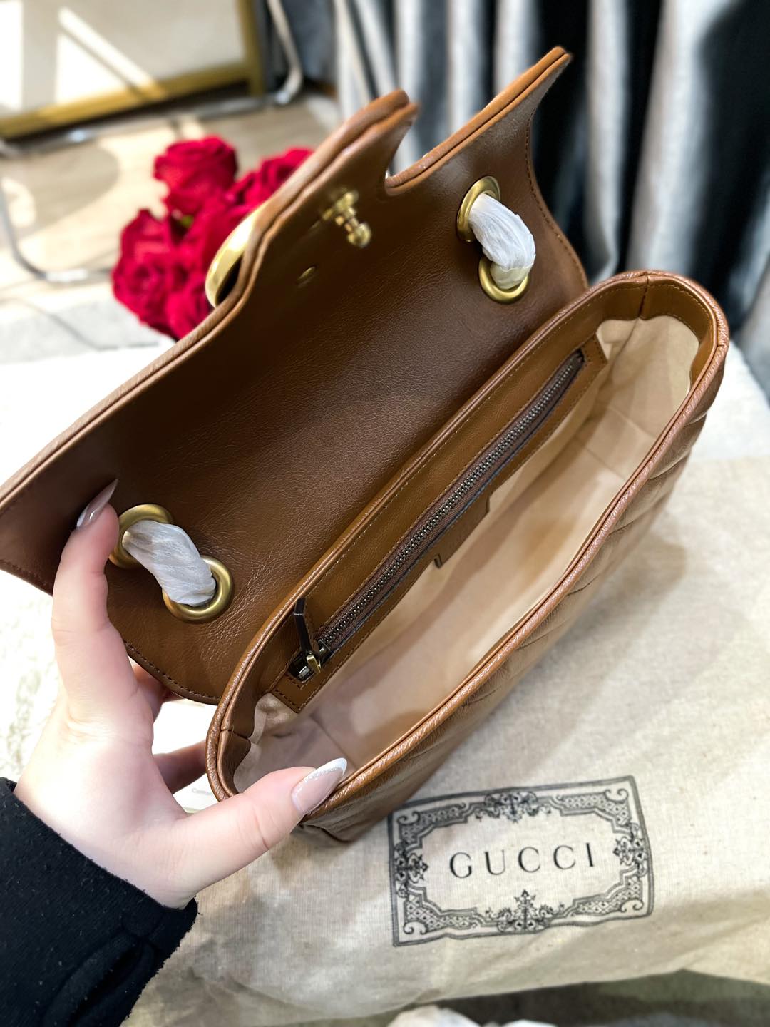 Gucci Marmont 26 Màu Nâu New