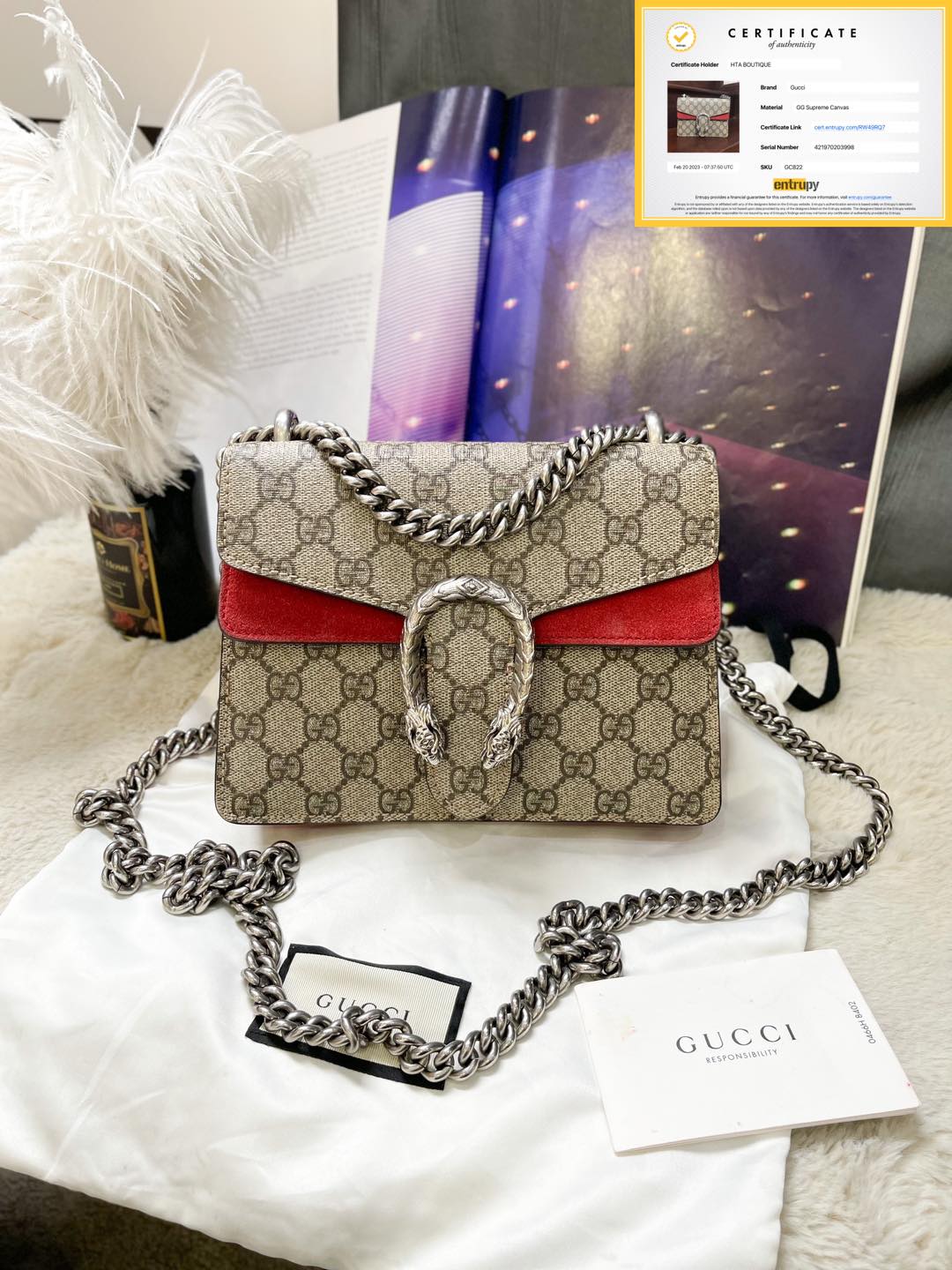 Túi Gucci Dionysus GG Phối Đỏ