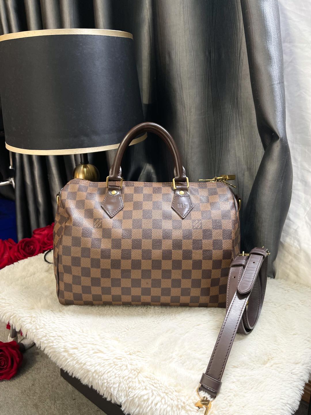 LV Speedy 30 Damier Khắc Tên