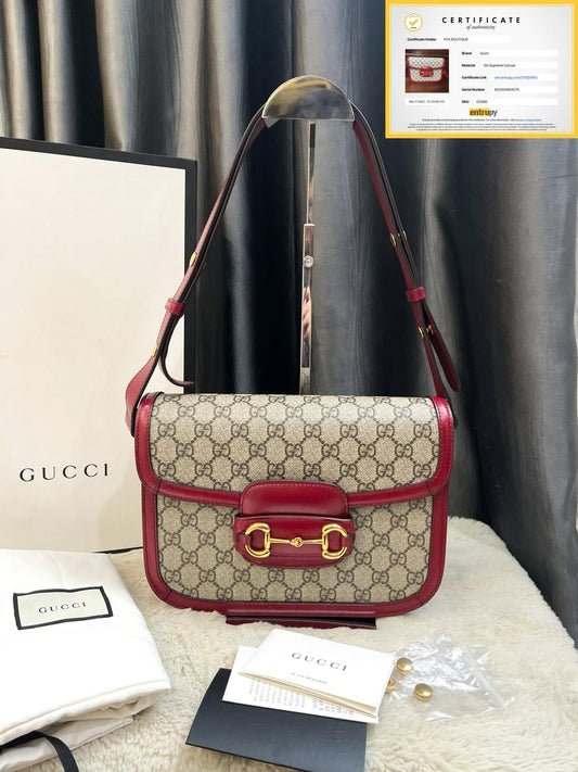 Gucci 1955 Hoạ Tiết GG Phối Đỏ