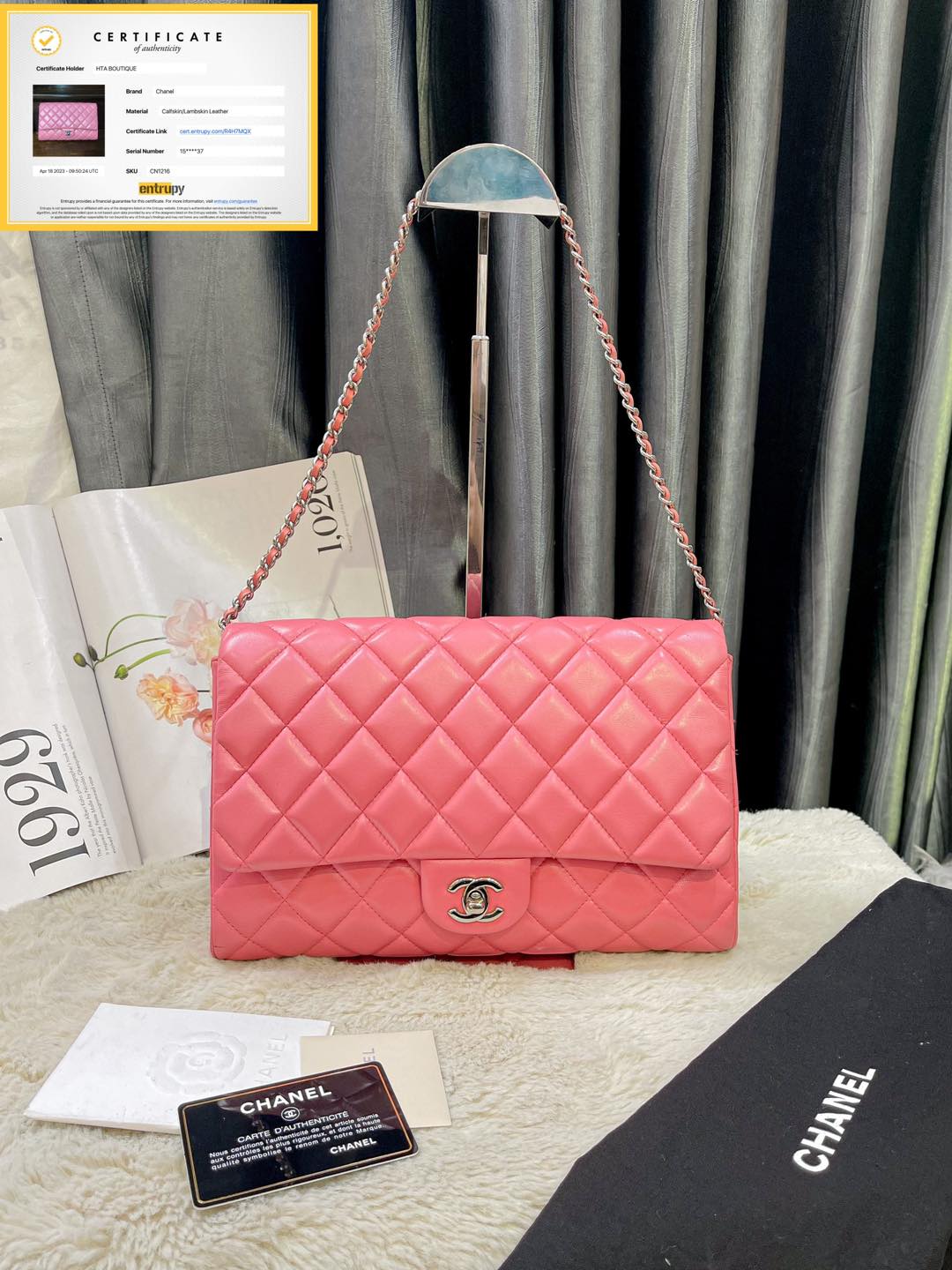 Chanel Classic Da Lambskin Hồng