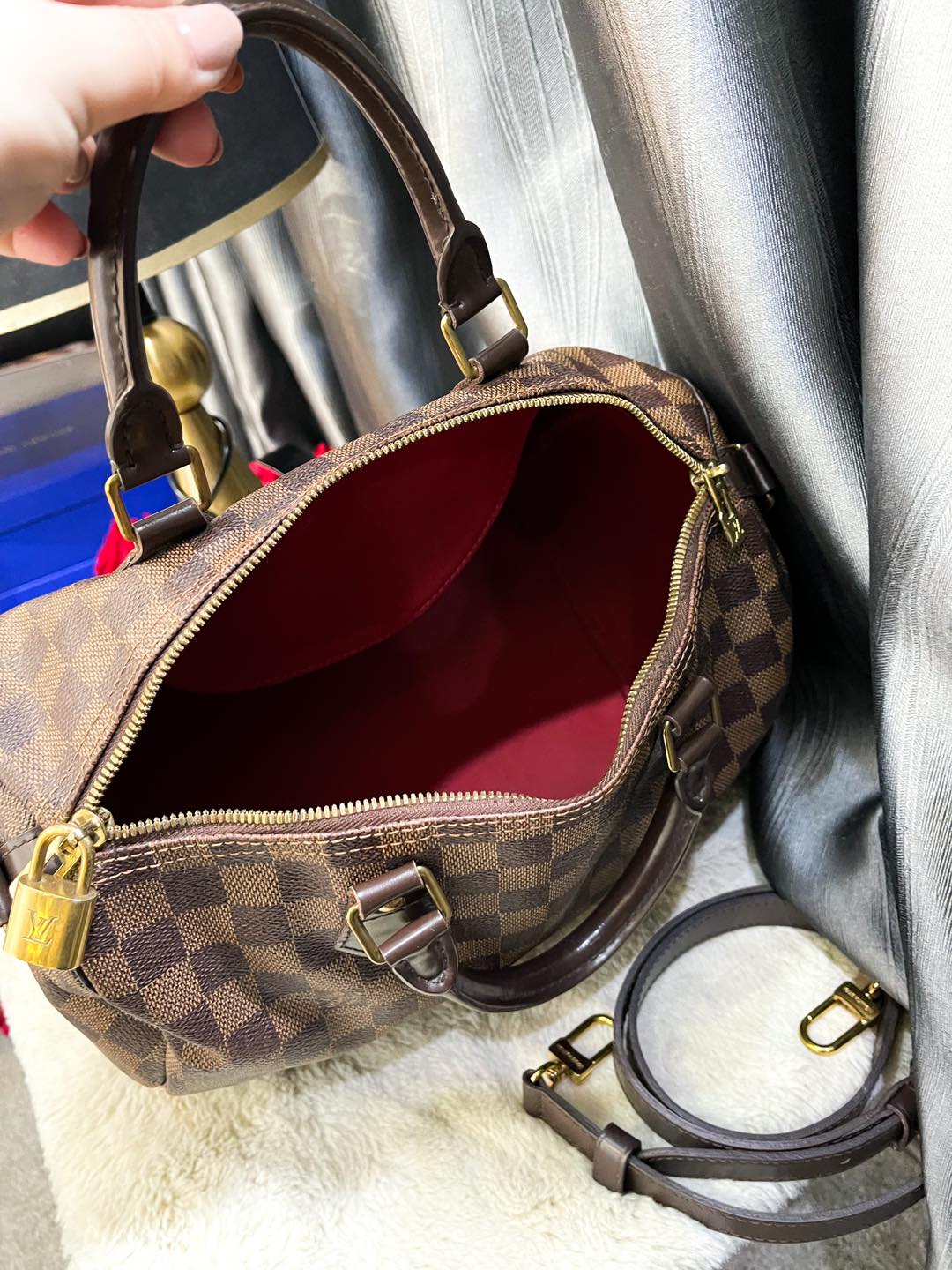 LV Speedy 30 Damier Khắc Tên