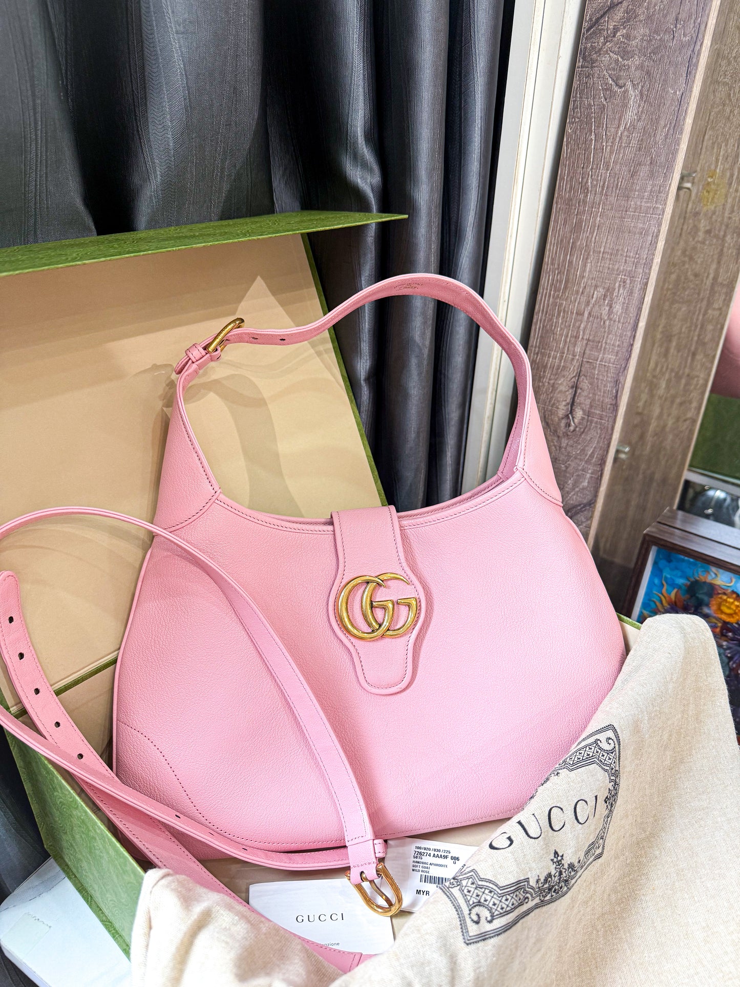 A A Gucci Jackie Hồng New