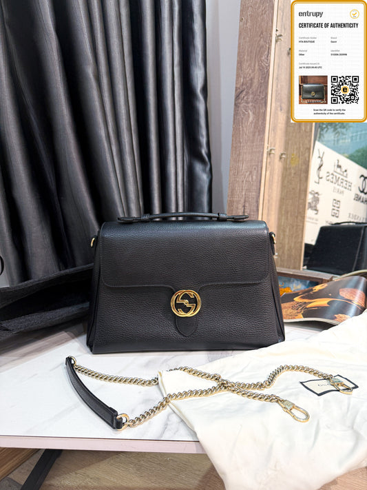 A Gucci Interlocking Đen Size 34