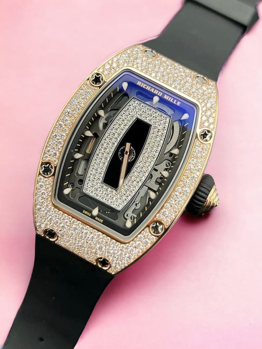 Đồng Hồ Richard Mille 07-01 Rose Gold Snow Diamonds