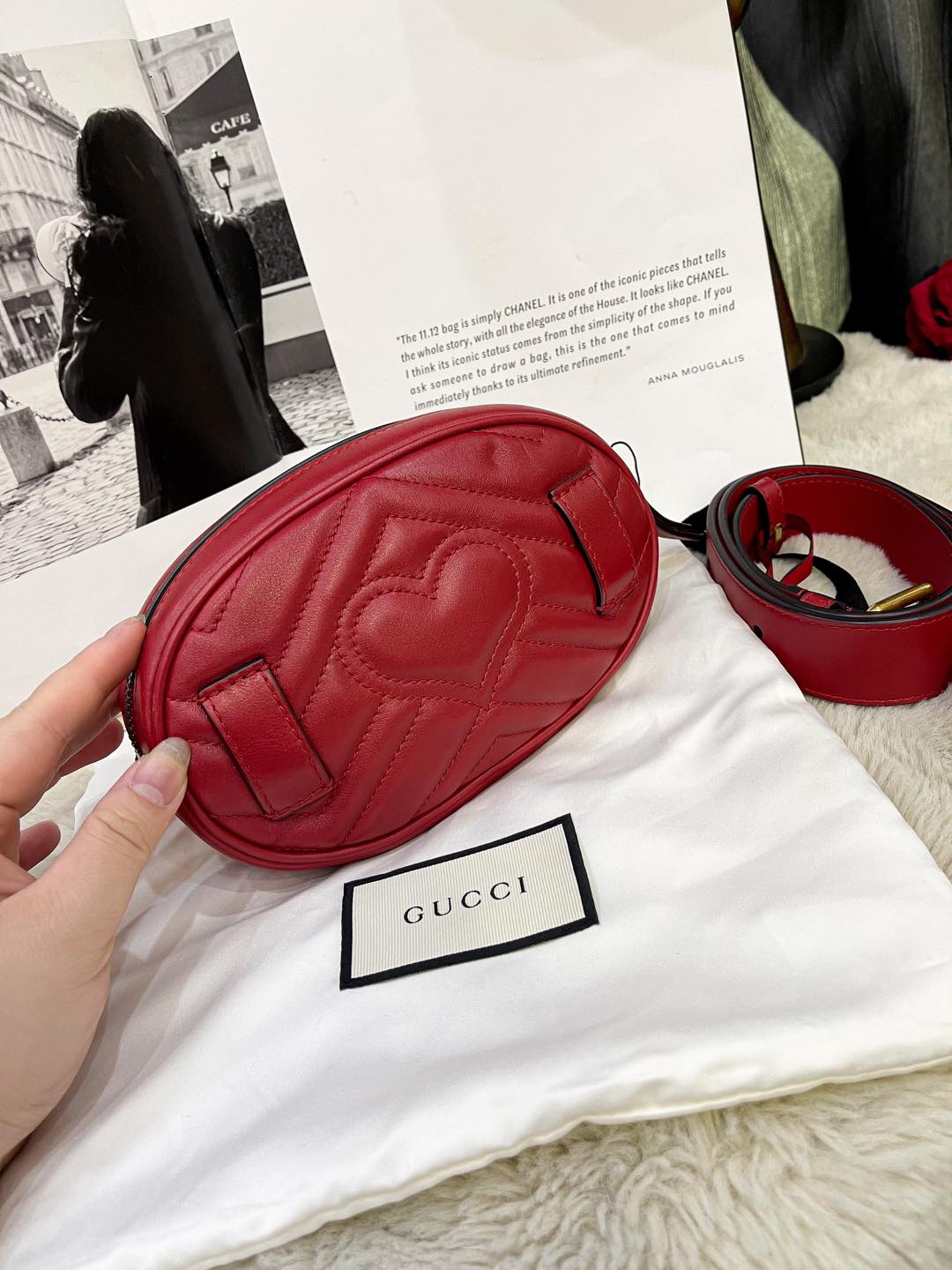 Gucci Beltbag Marmont Đỏ