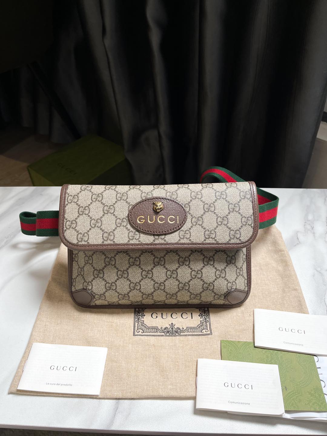 Beltbag Gucci Canvas Hoạ Tiết GG