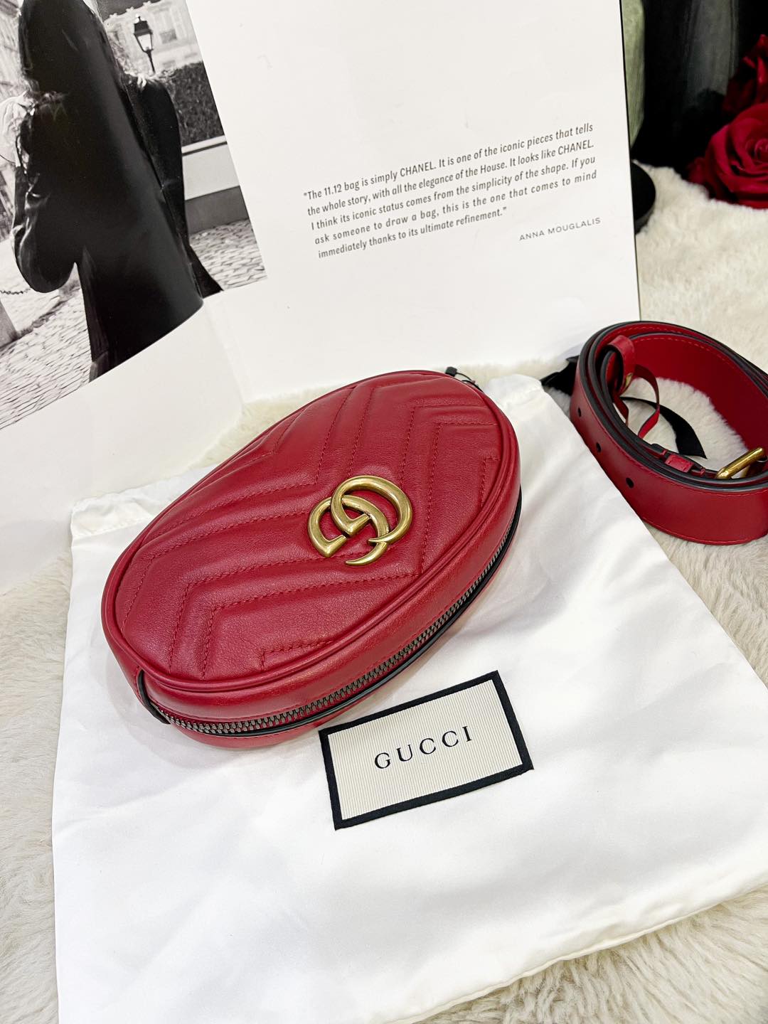 Gucci Beltbag Marmont Đỏ