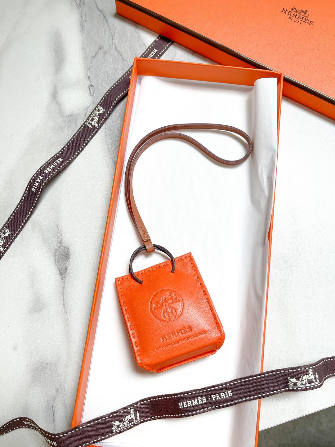 Hermes Bag Charm Orange THE PURSE AFFAIR