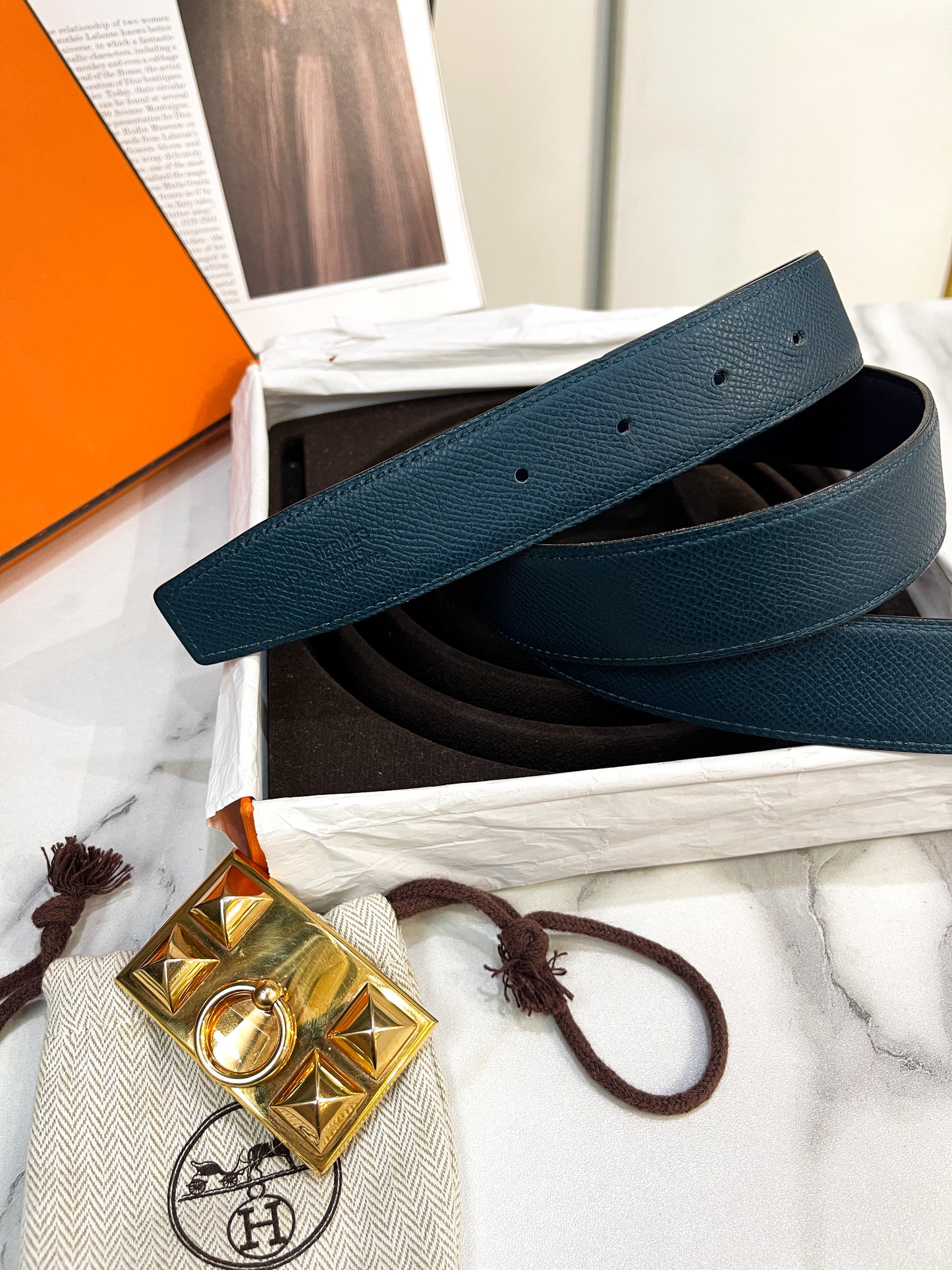 Belt Hermes Nam 2 Mặt Size 90