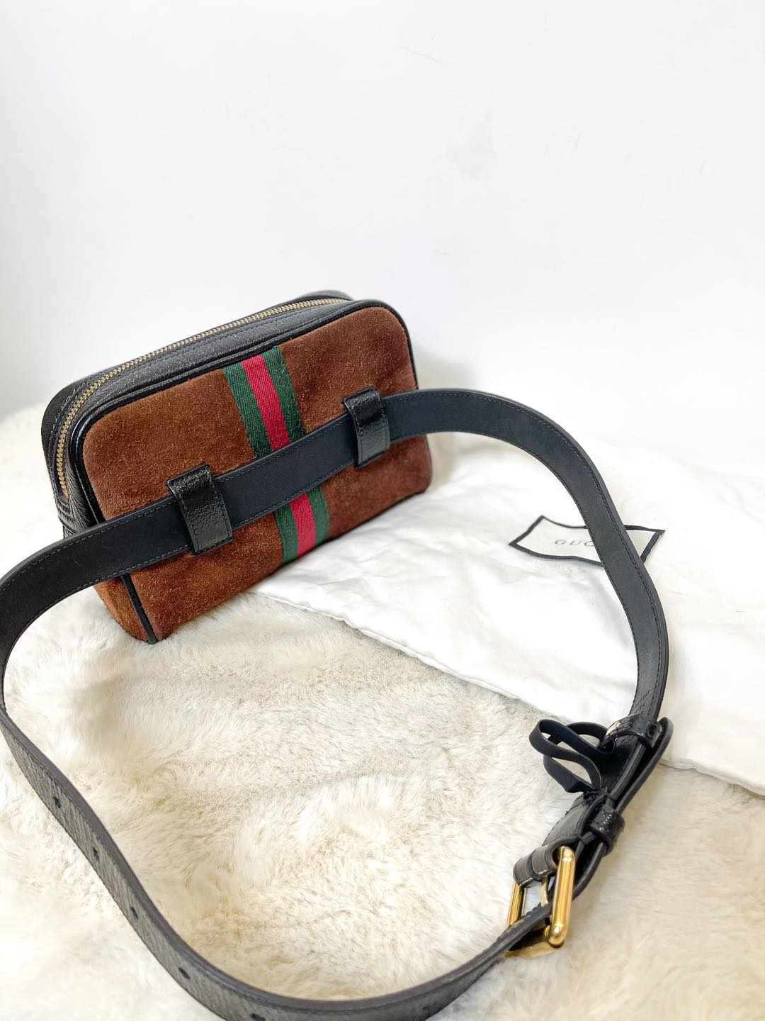 Gucci Beltbag Brown Suede 