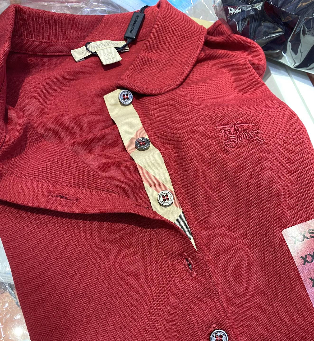 Polo BBR Đỏ Check Cổ