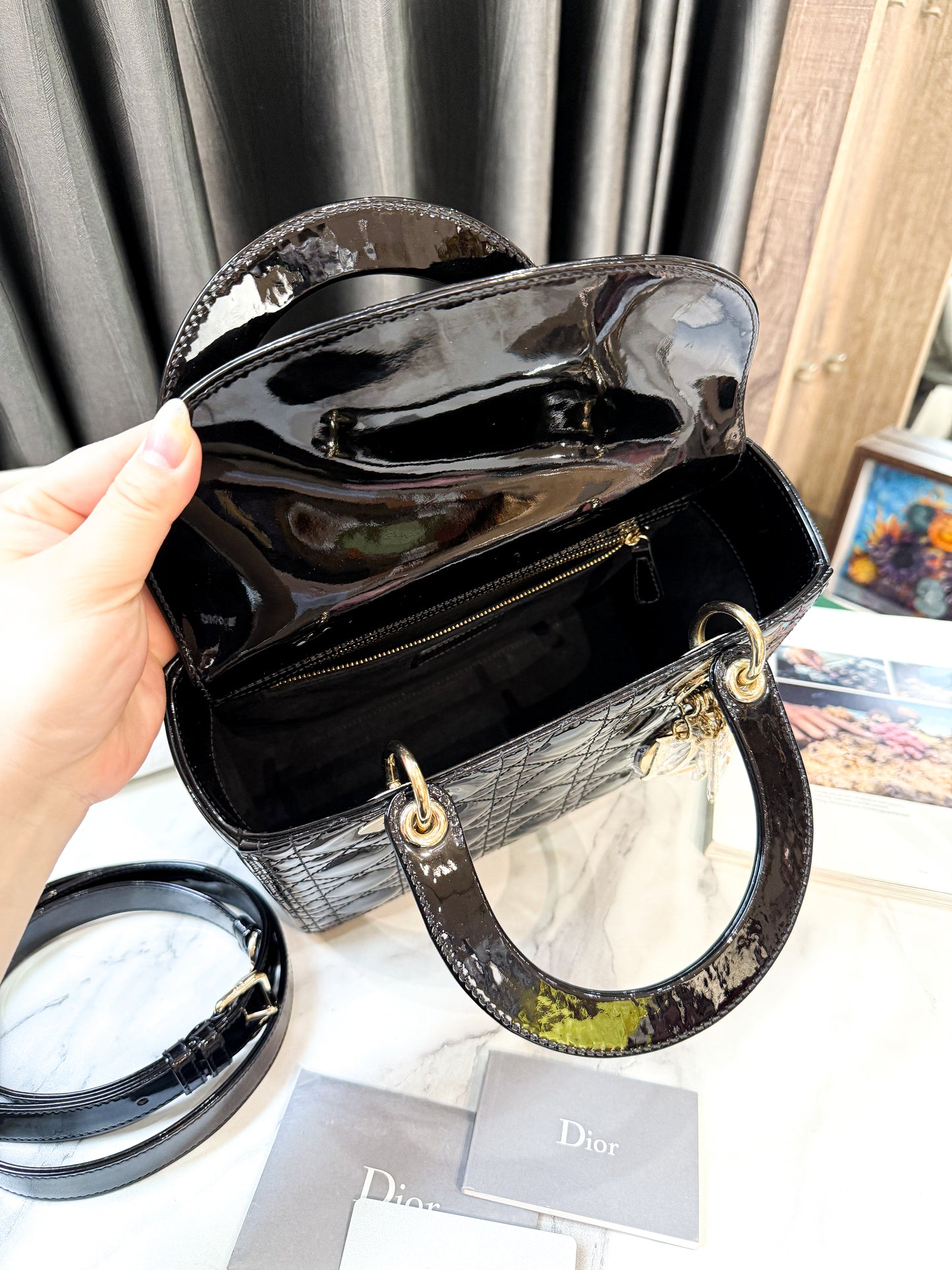 A A Dior Lady Size M Da Bóng