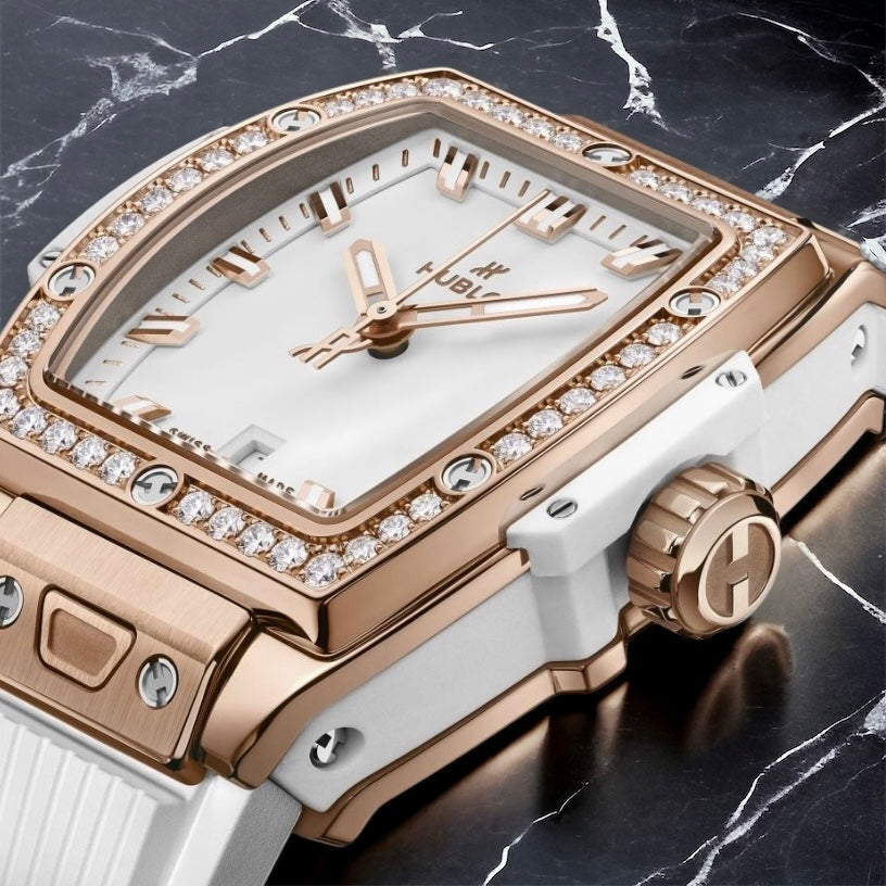 Đồng Hồ Hublot Spirit Of Bigbang 32mm Gold White Benzel Diamond