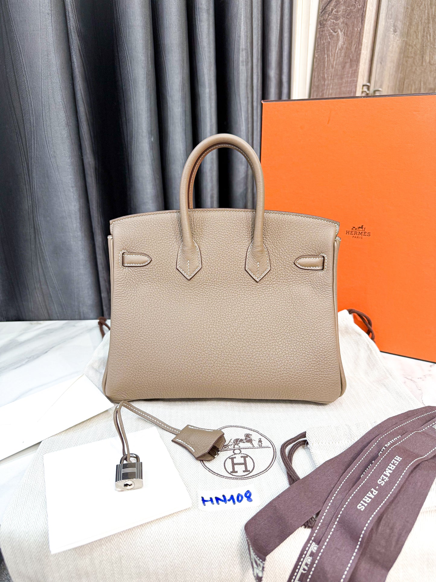 A A A Hermes Brikin B25 New Full Bill Box HN108