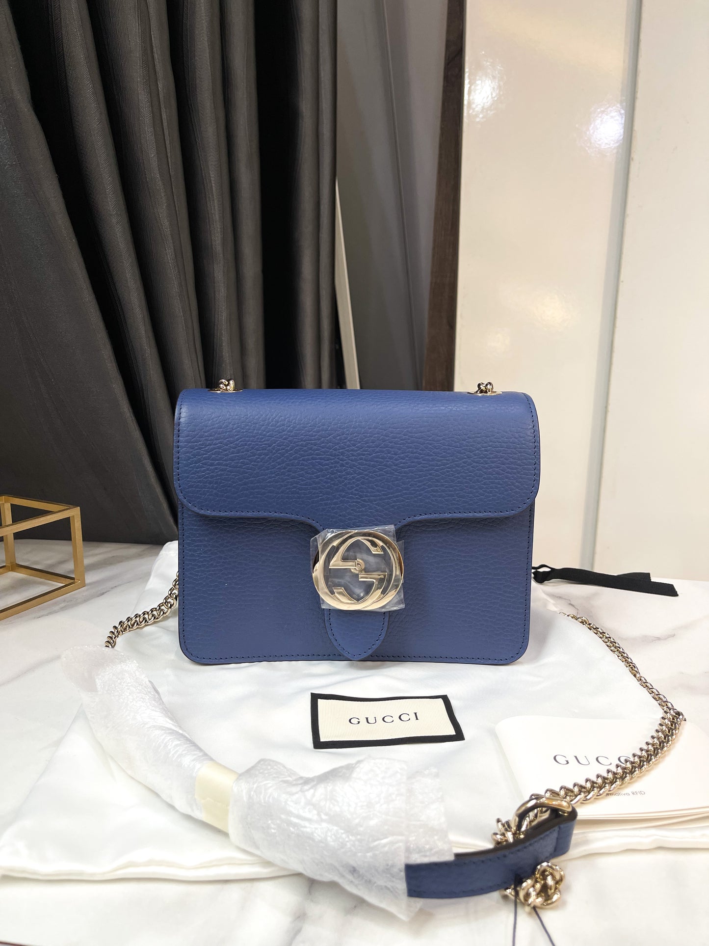 Gucci Interlocking Xanh New