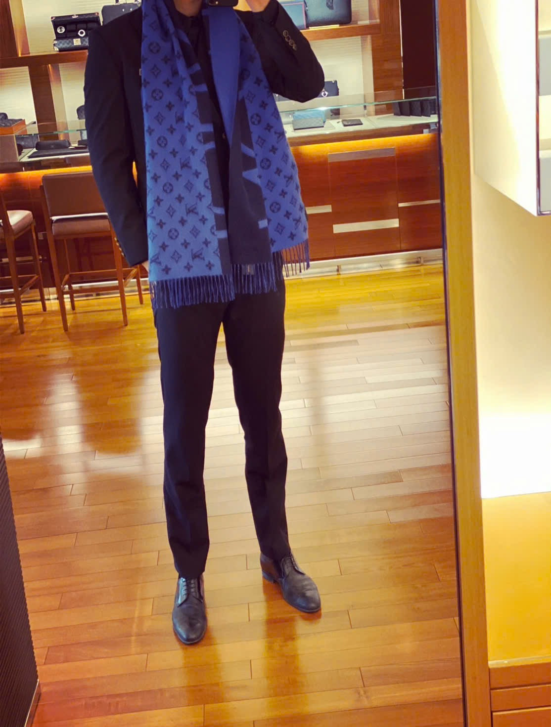 Khăn LV Cashmere Xanh KH75 11/12