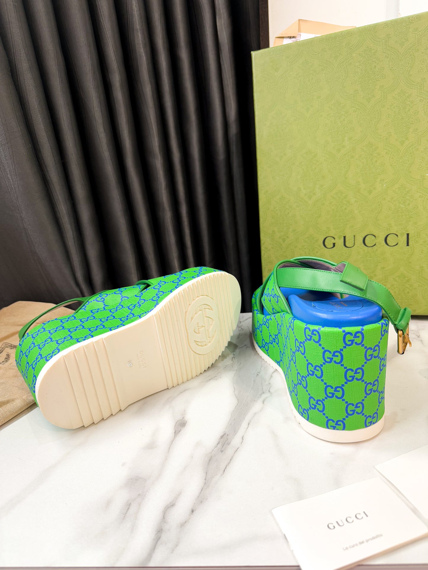 Xuồng Gucci Xanh New Size 37